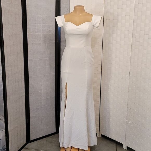 BRAND NEW DRESS THE POPULATION LOGAN OFF-THE-SHOULDER SWEETHEART DRESS - Picture 2 of 16